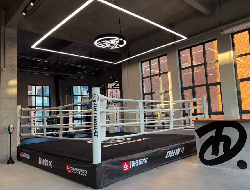 专业拳击擂台出租 DH COMBAT比赛级擂台 搏击俱乐部赛事场地搭建
